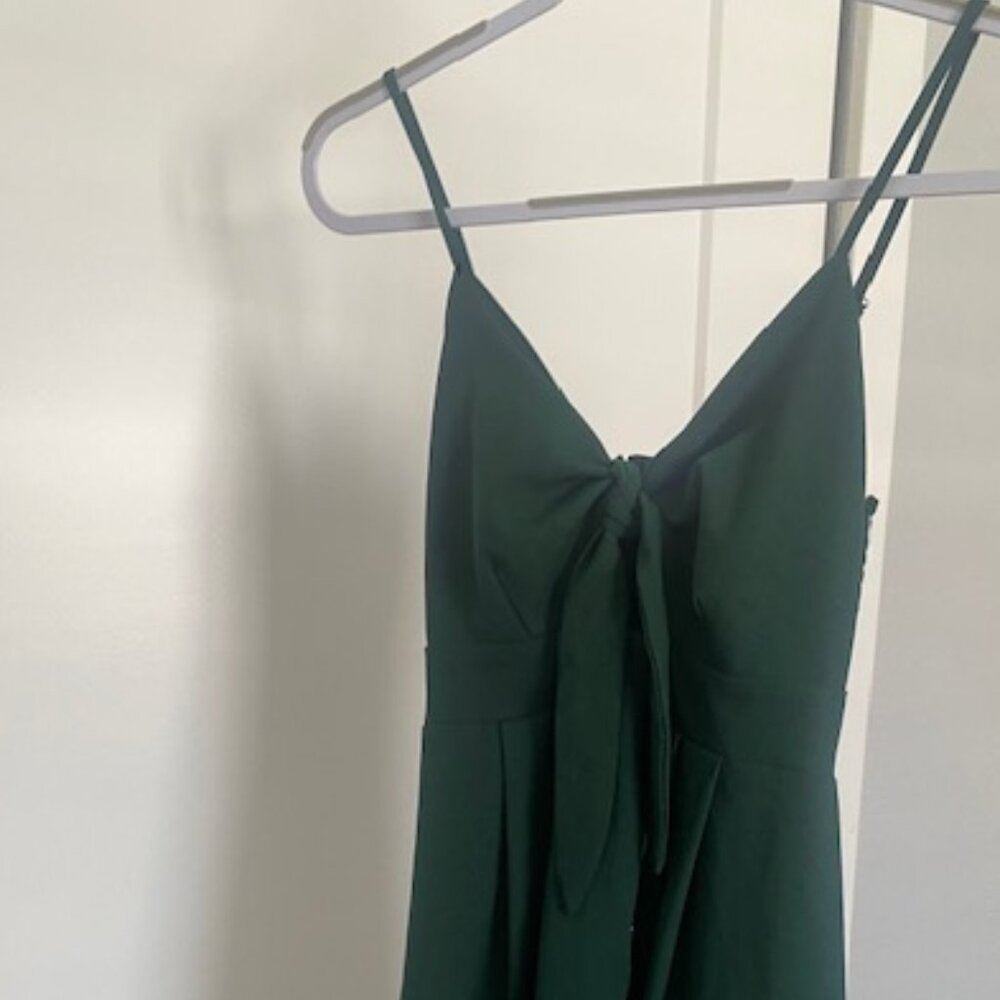 Dark green tie front A-line dress - Vidarton size XL